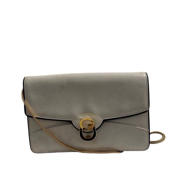 Gucci white leather bag with gold Gg - Picture 14 of 16